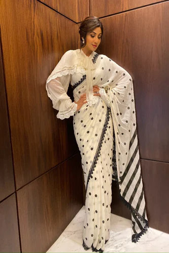 Why Polka Dot Sarees Are Back in Fashion Shilpa Shetty's Iconic Look i