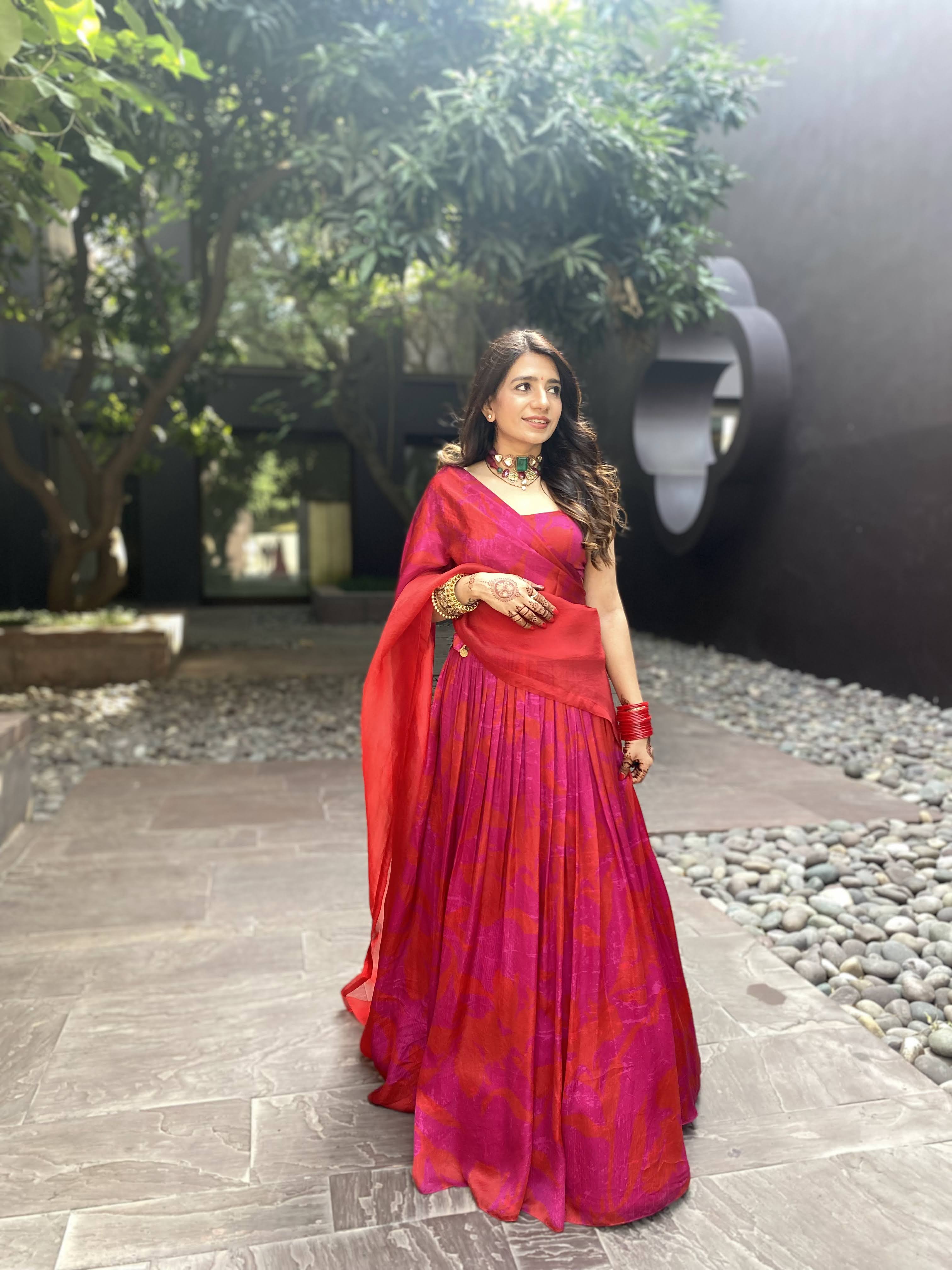 Bolivian Fuchsia Lehenga